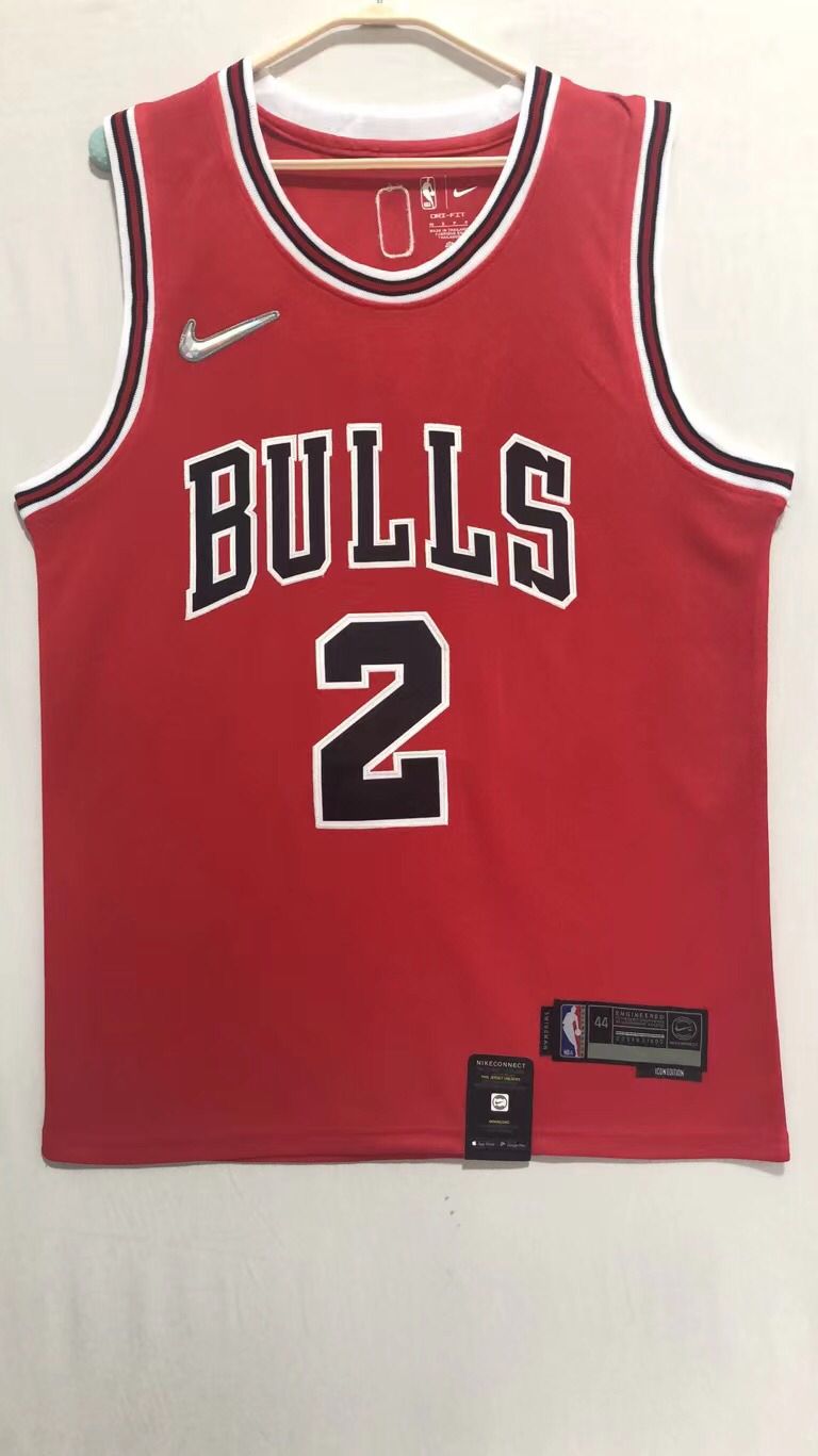 2022 Men Chicago Bulls 2 Ball Red NBA Nike Jerseys